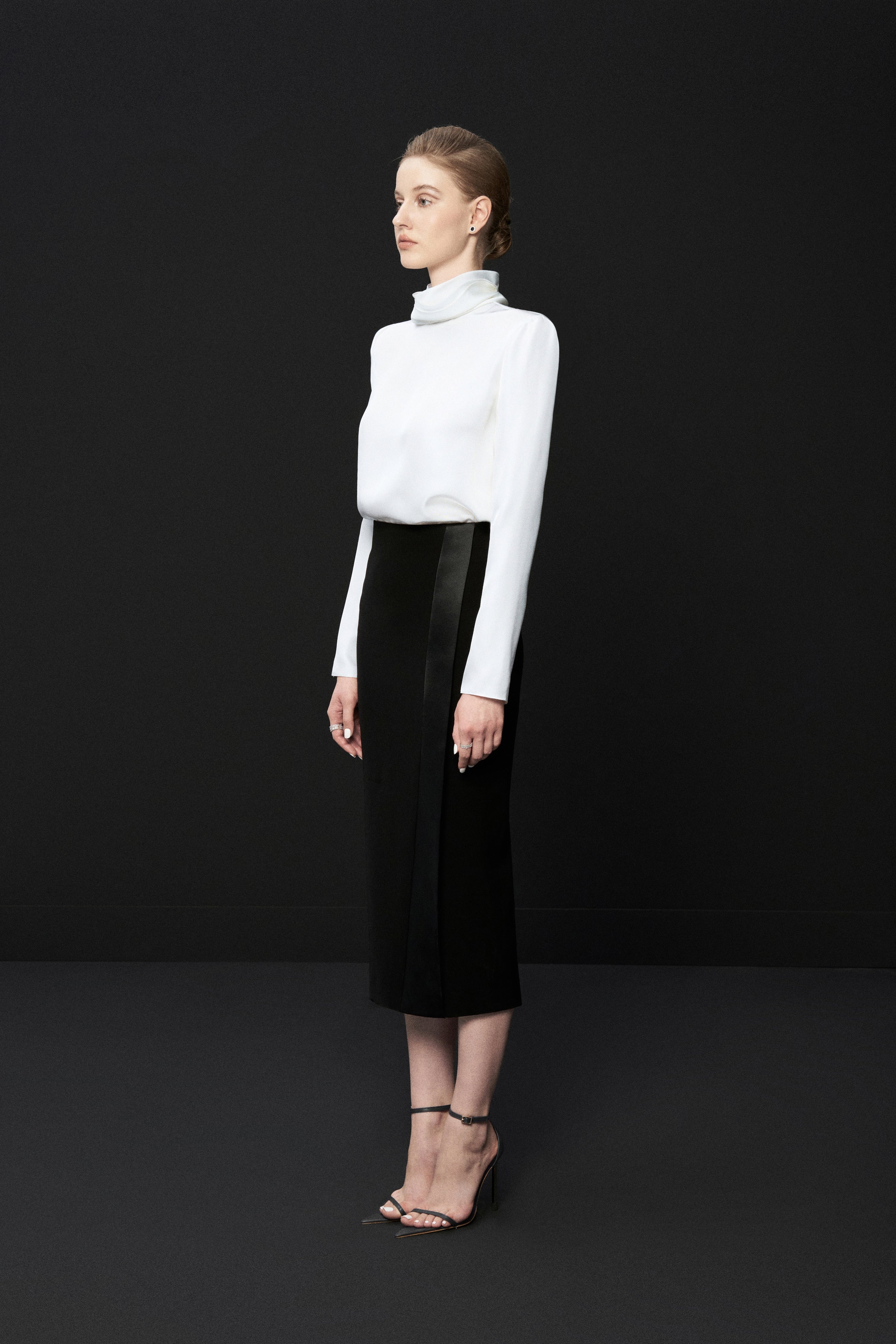 Silk suit skirt