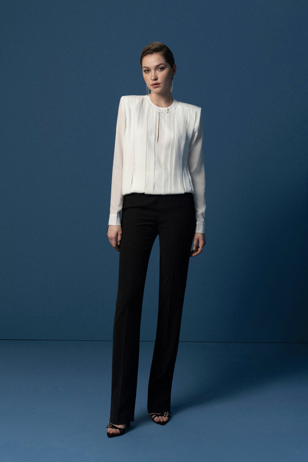 Black straight leg pants
