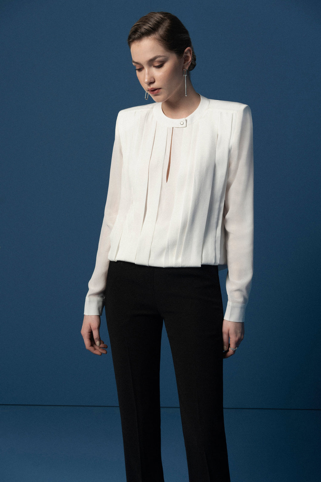 Black straight leg pants