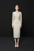 Minimalist pencil suit skirt