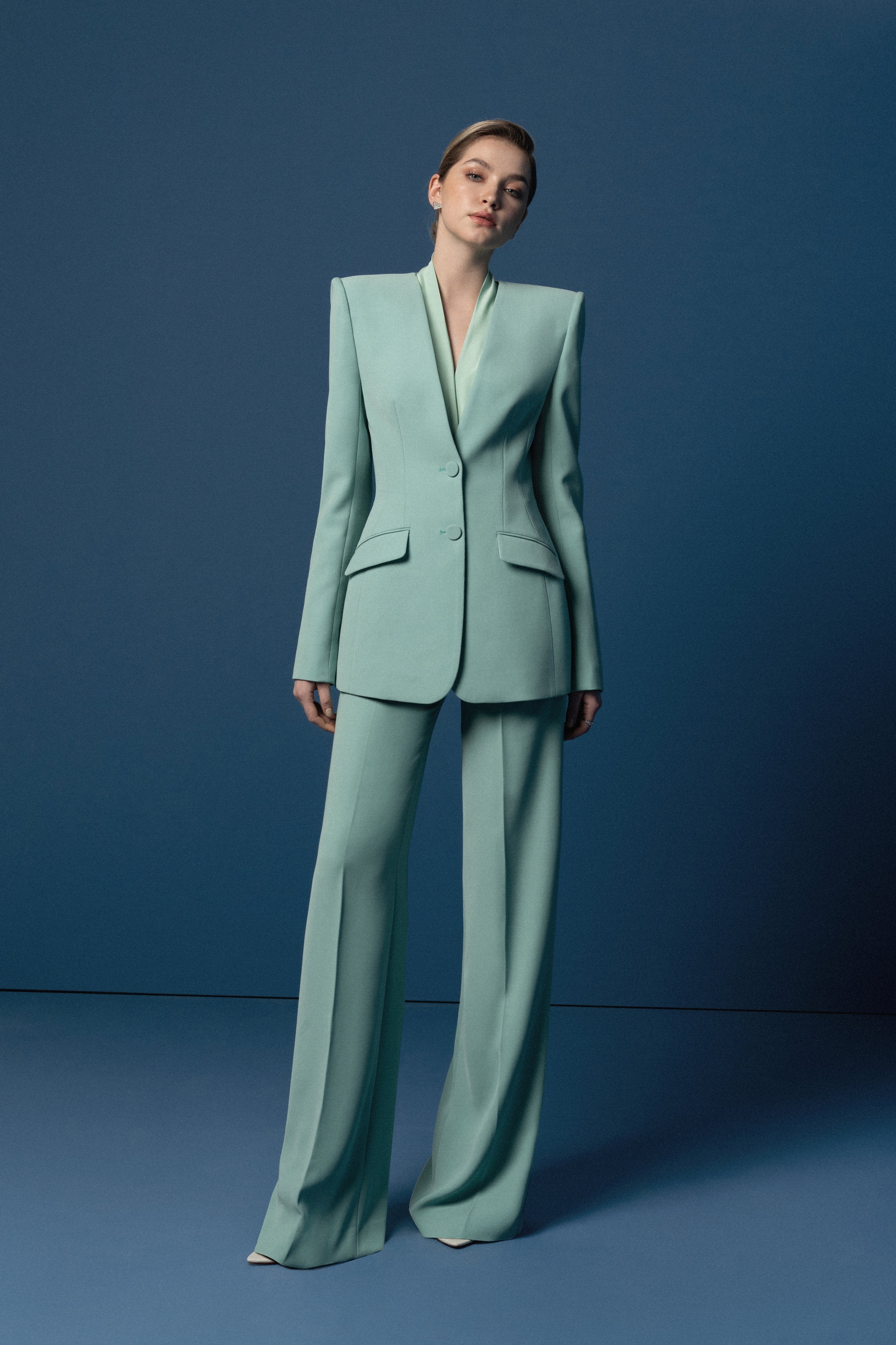 Crepe suit pants