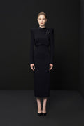 Broad shoulder dress