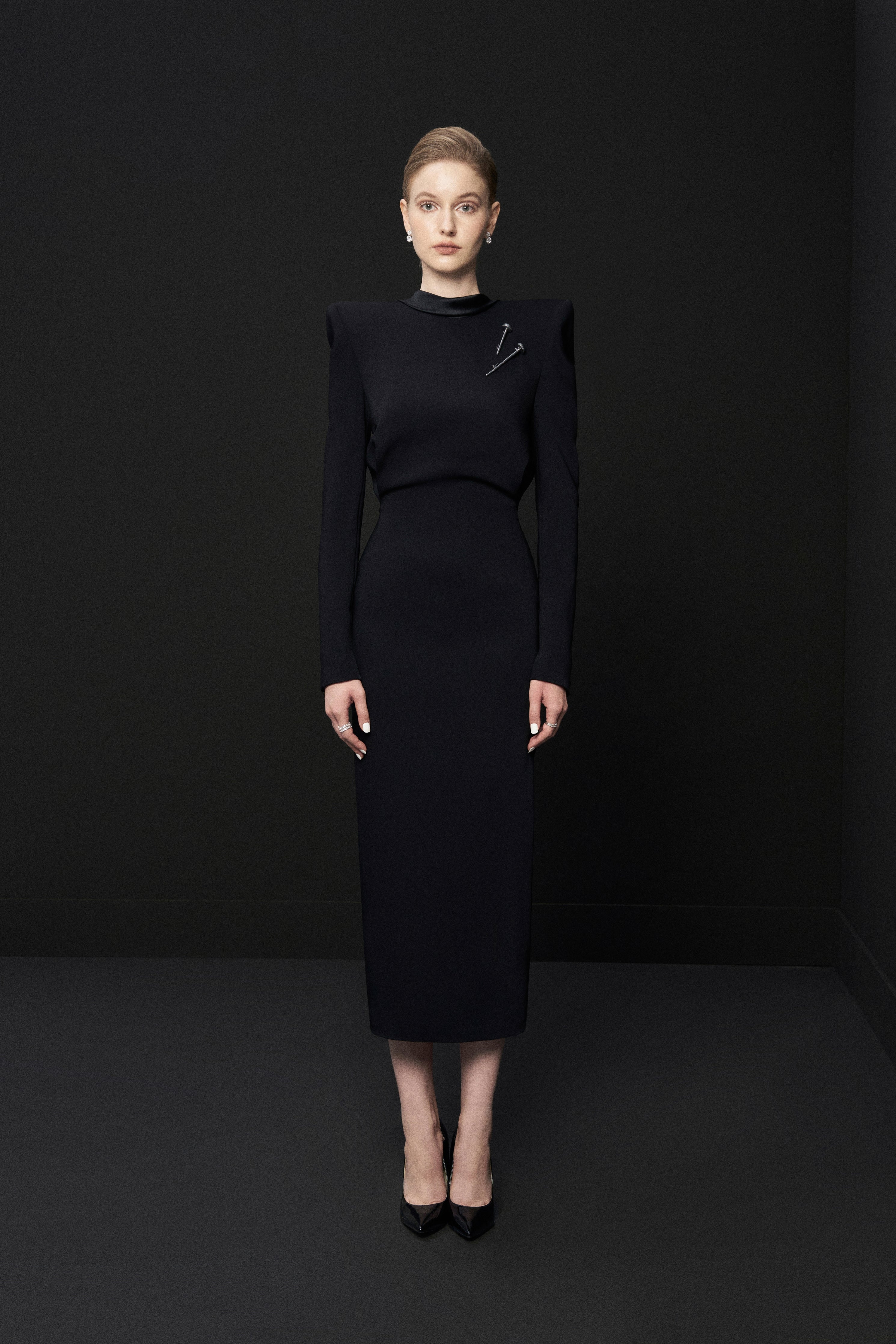 Broad shoulder dress