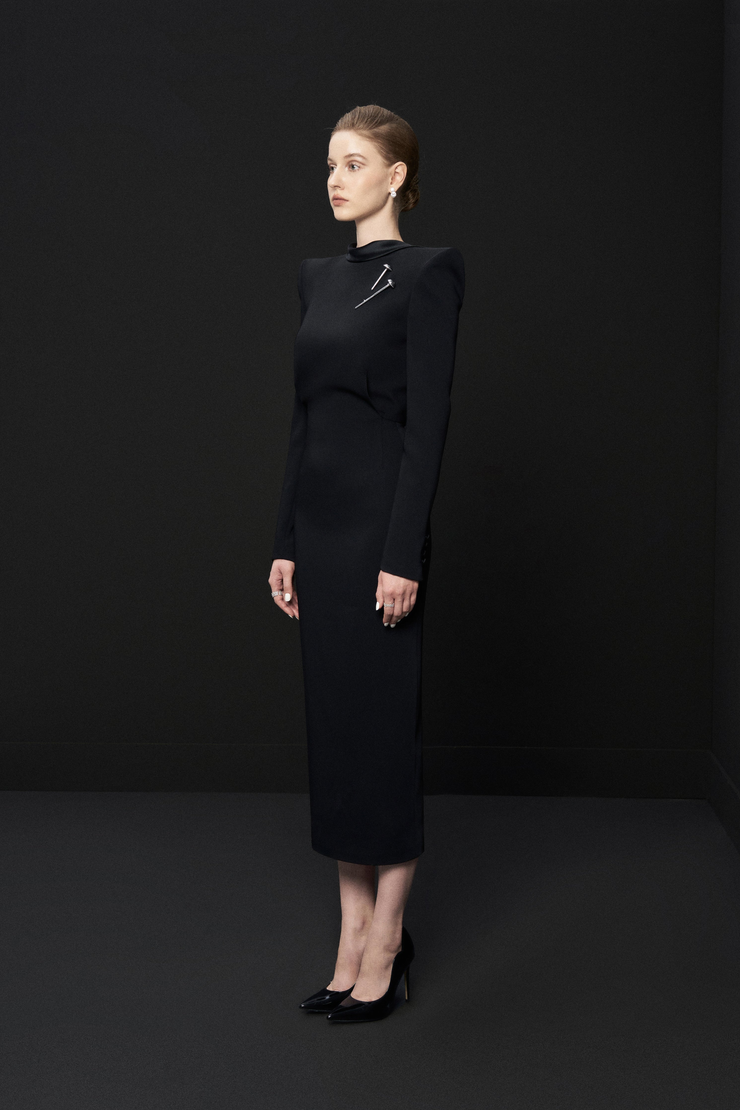 Broad shoulder dress