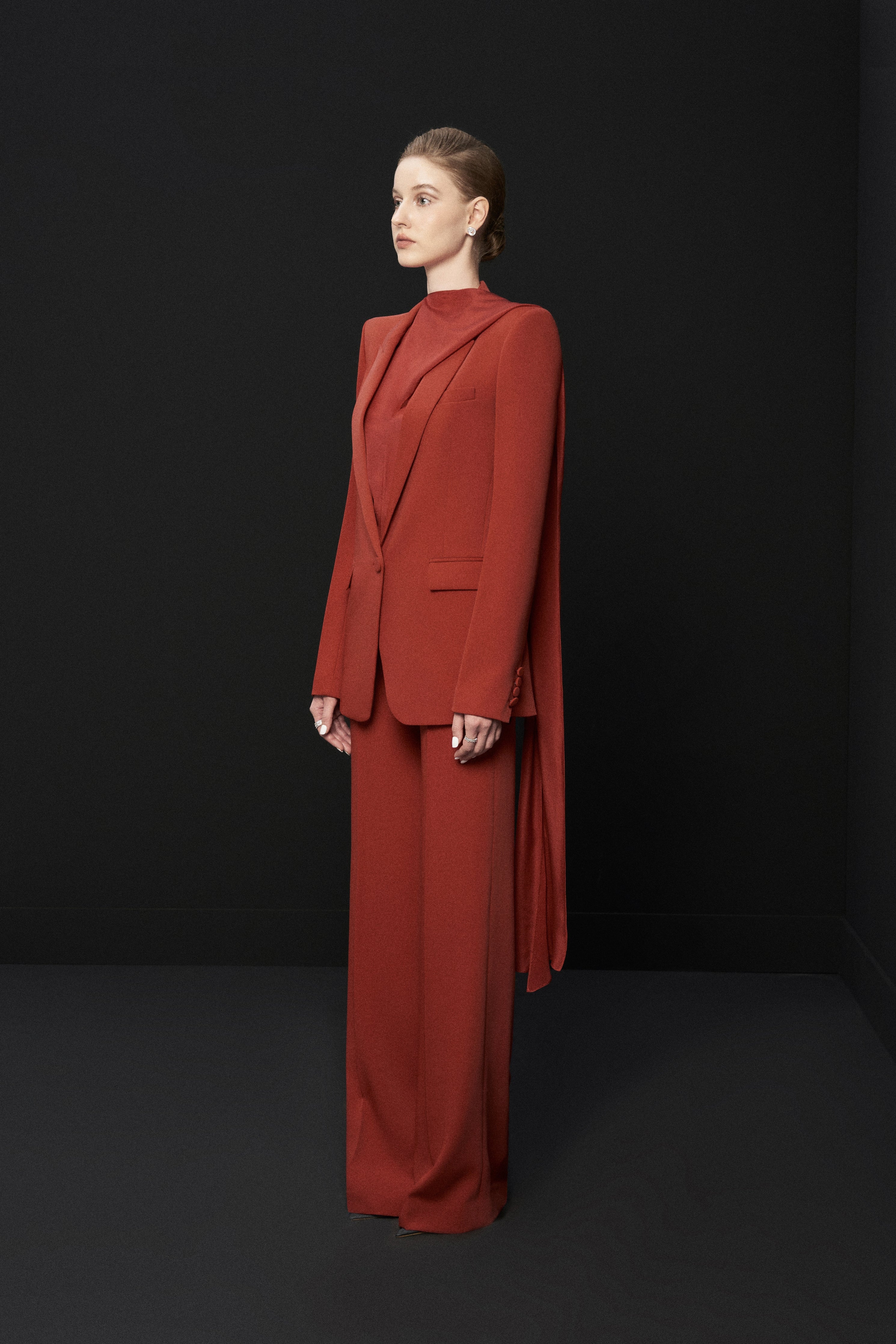 Crepe suit pants