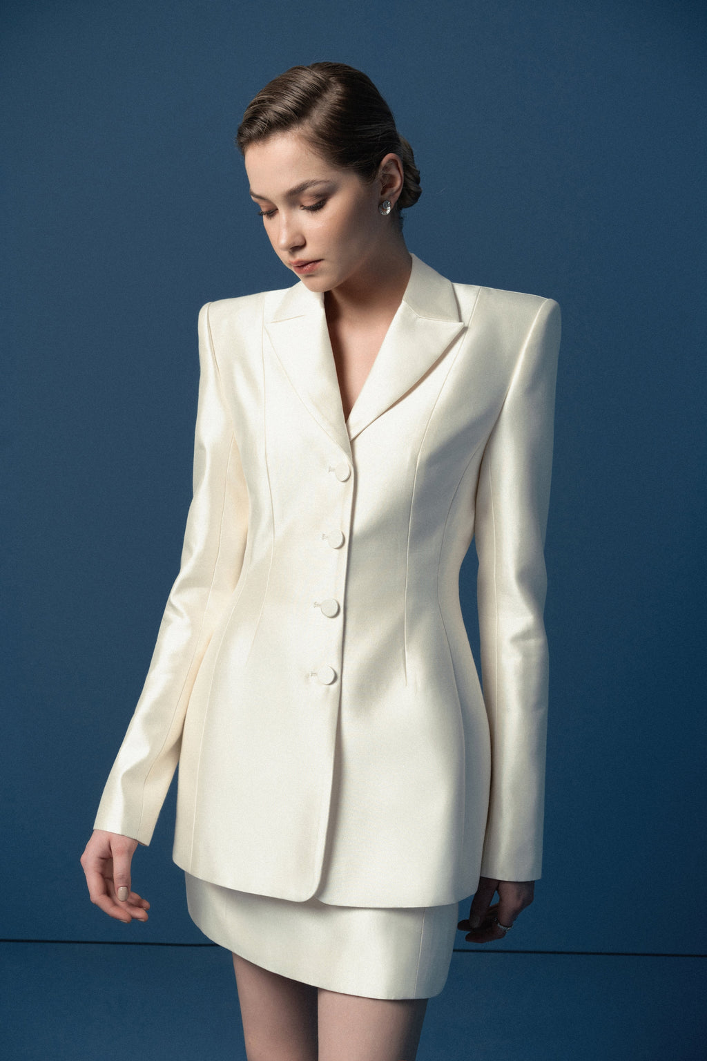 Silk suit skirt