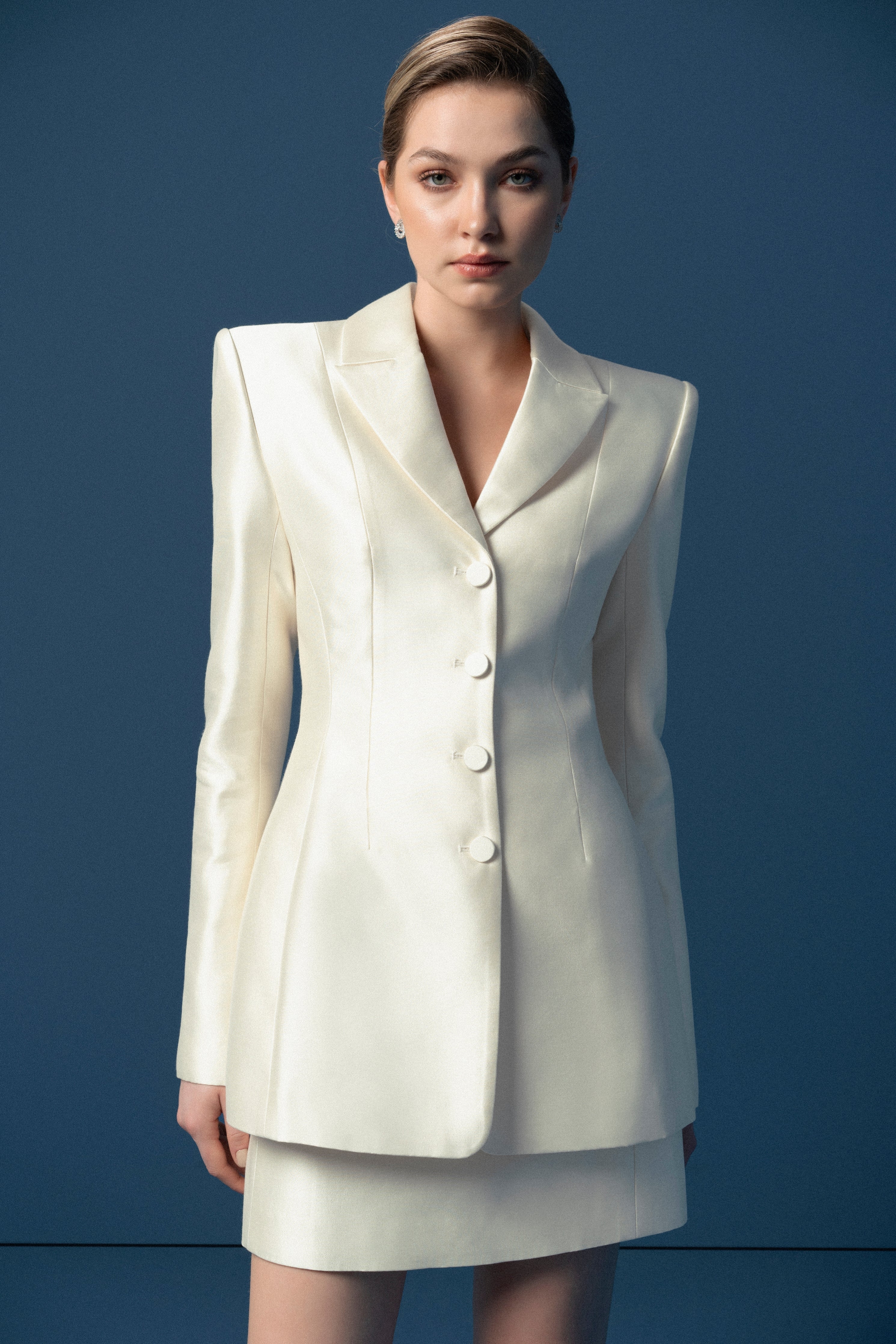 Silk suit skirt