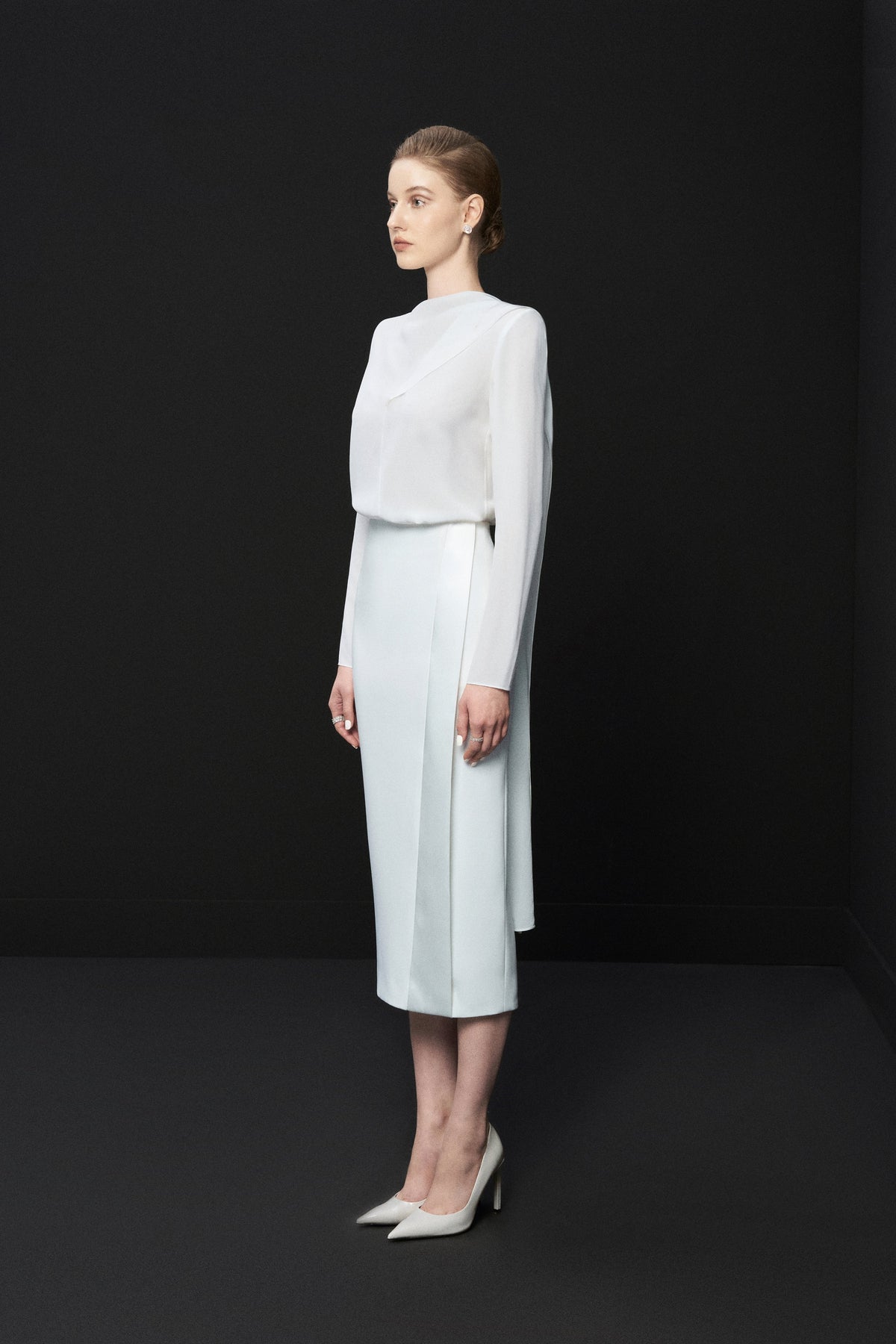 Silk suit skirt