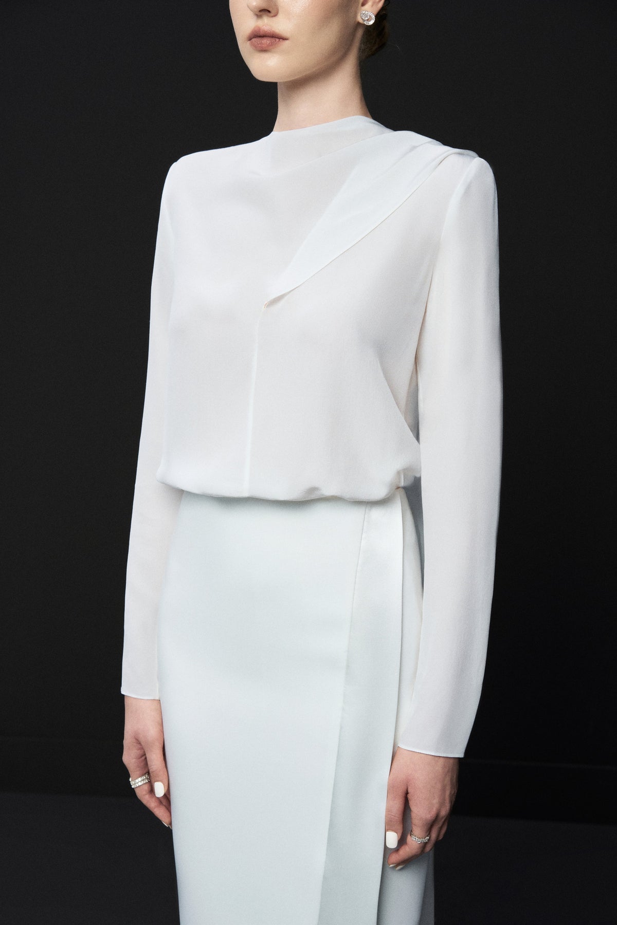 Silk suit skirt