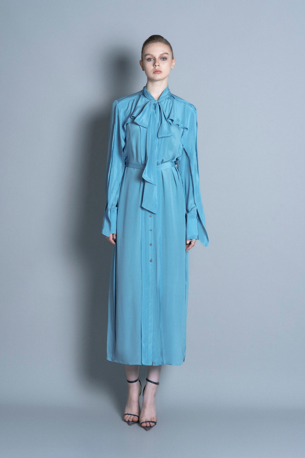 Soft Drape Shirt Dress