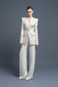 crease Wide leg trousers