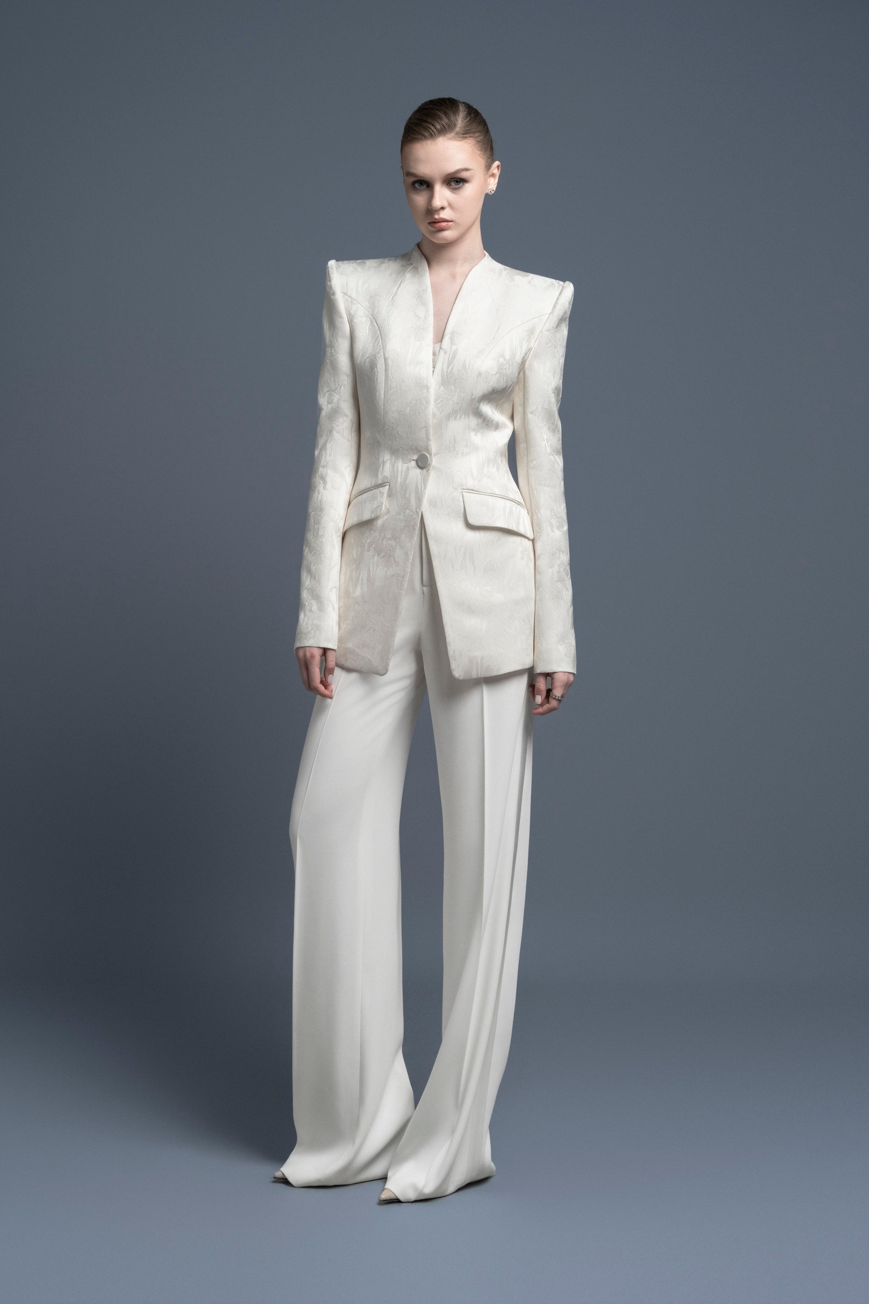 crease Wide leg trousers