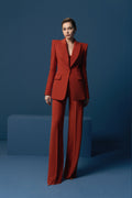 Crepe suit pants
