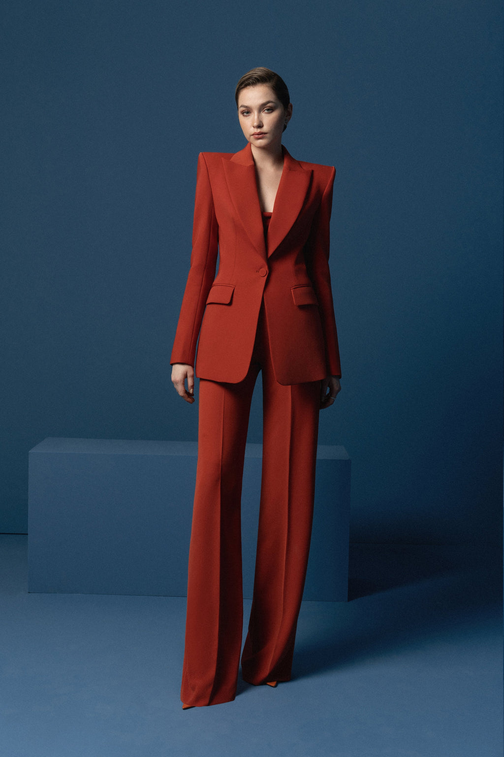 Crepe suit pants