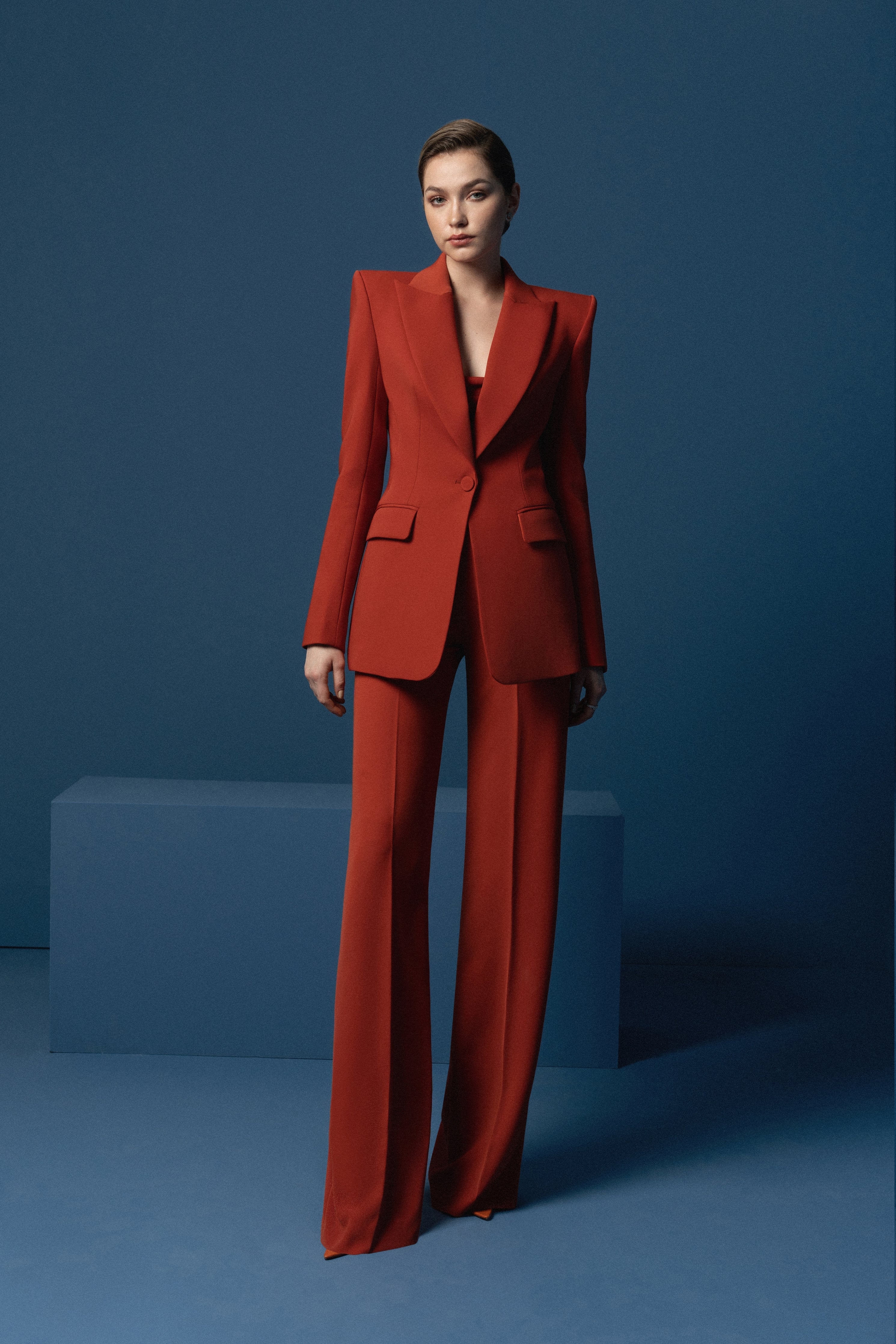 Crepe suit pants