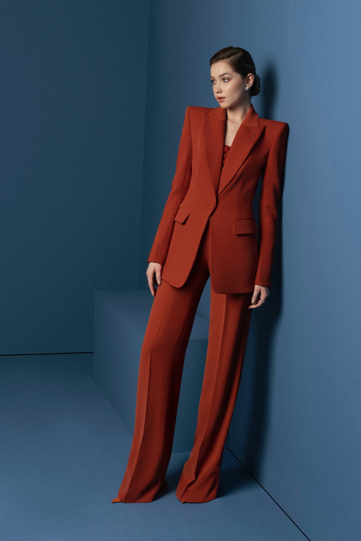 Crepe suit pants