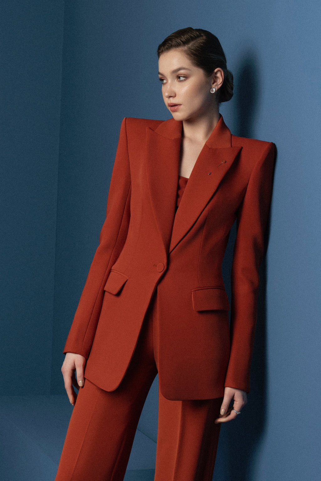 Crepe suit pants