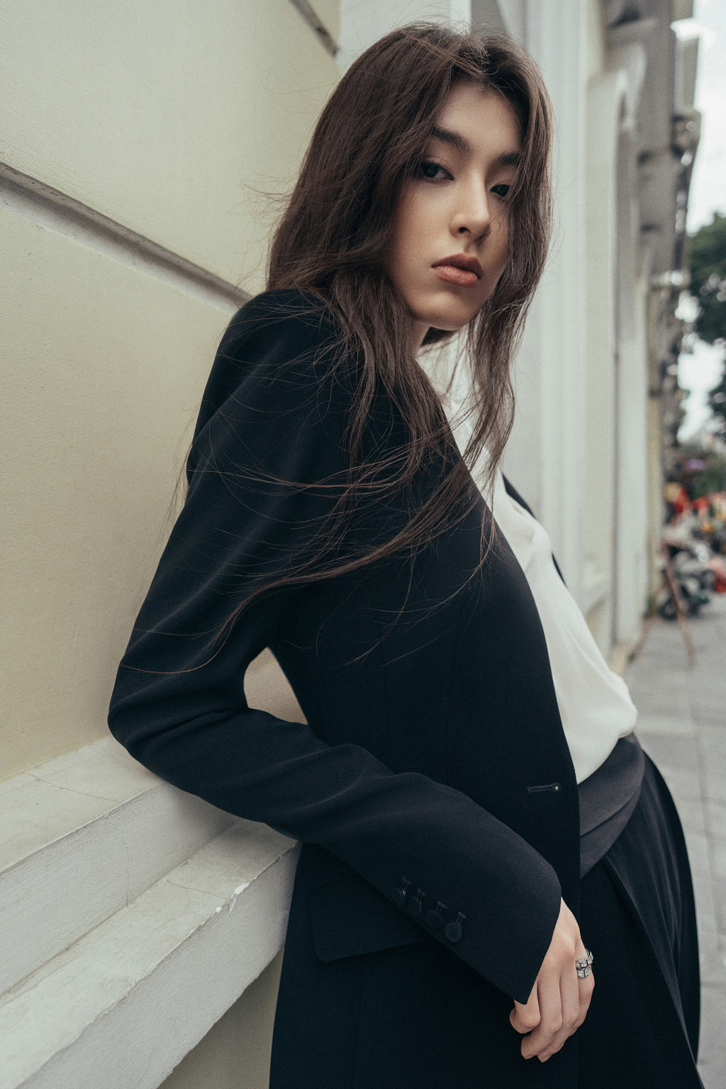 Hanging taffeta pants