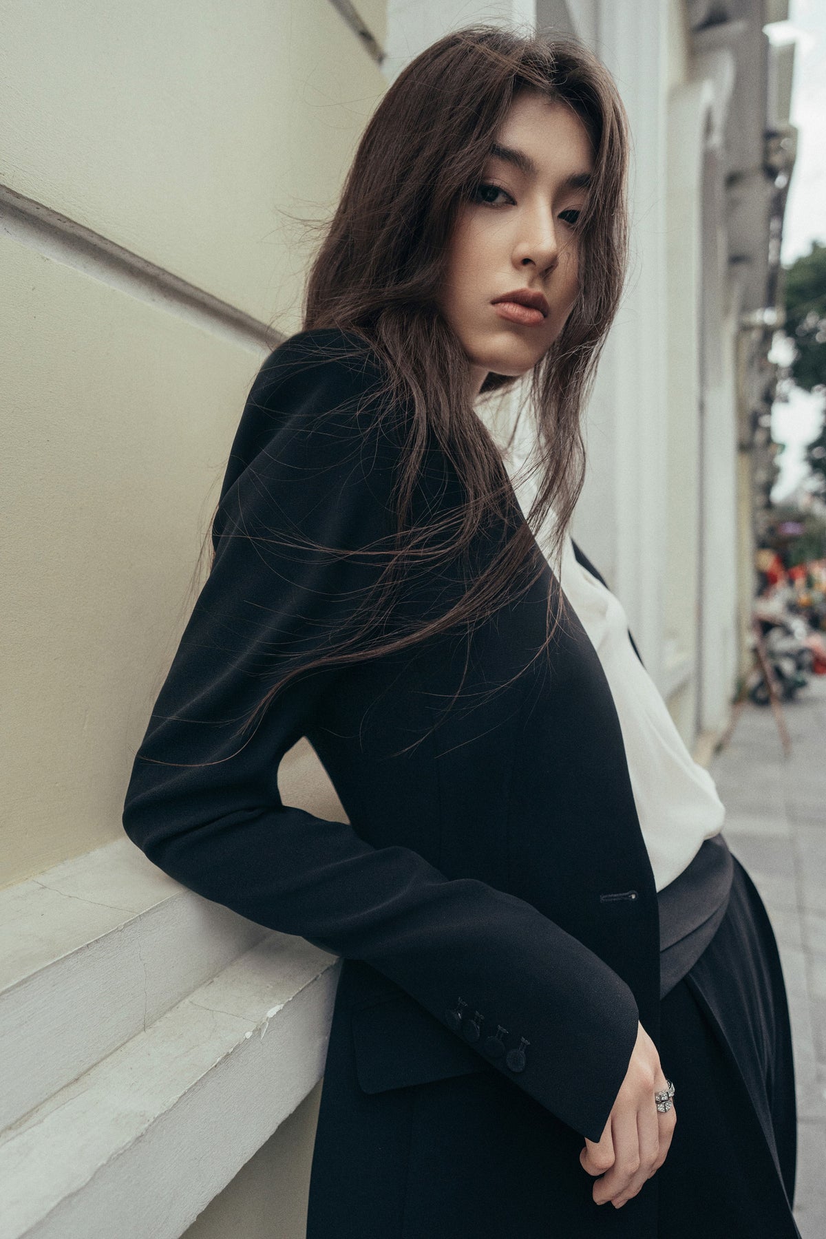 Hanging taffeta pants