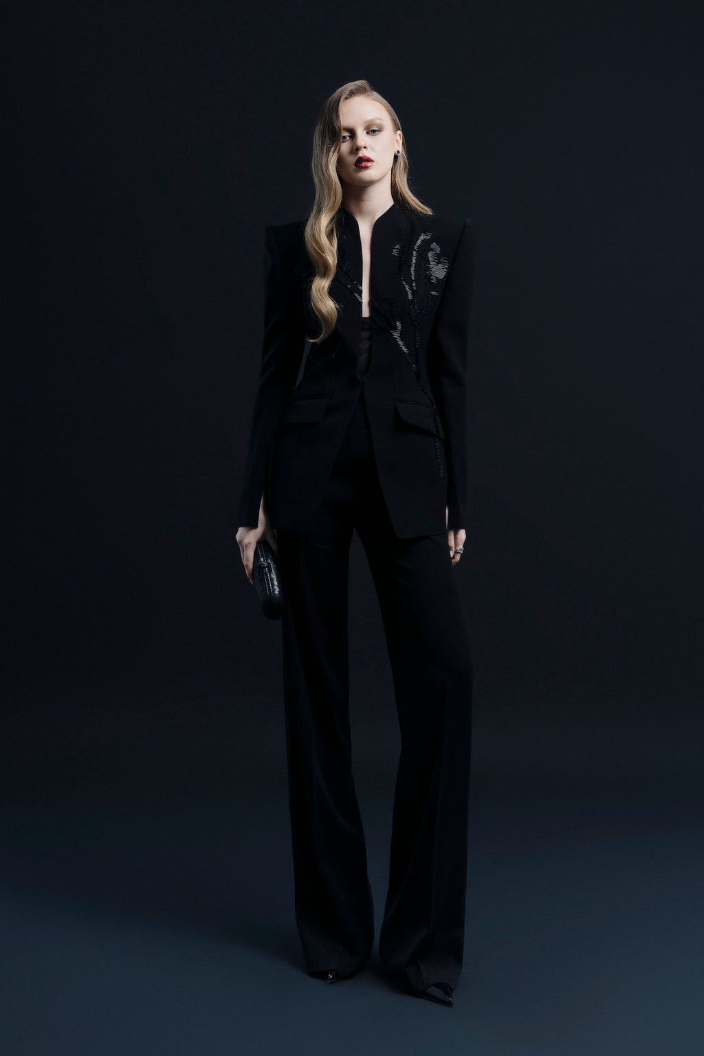 Asymmetric Stone Iris Vest