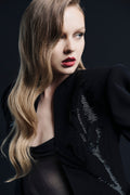 Black draped neckline Camisole