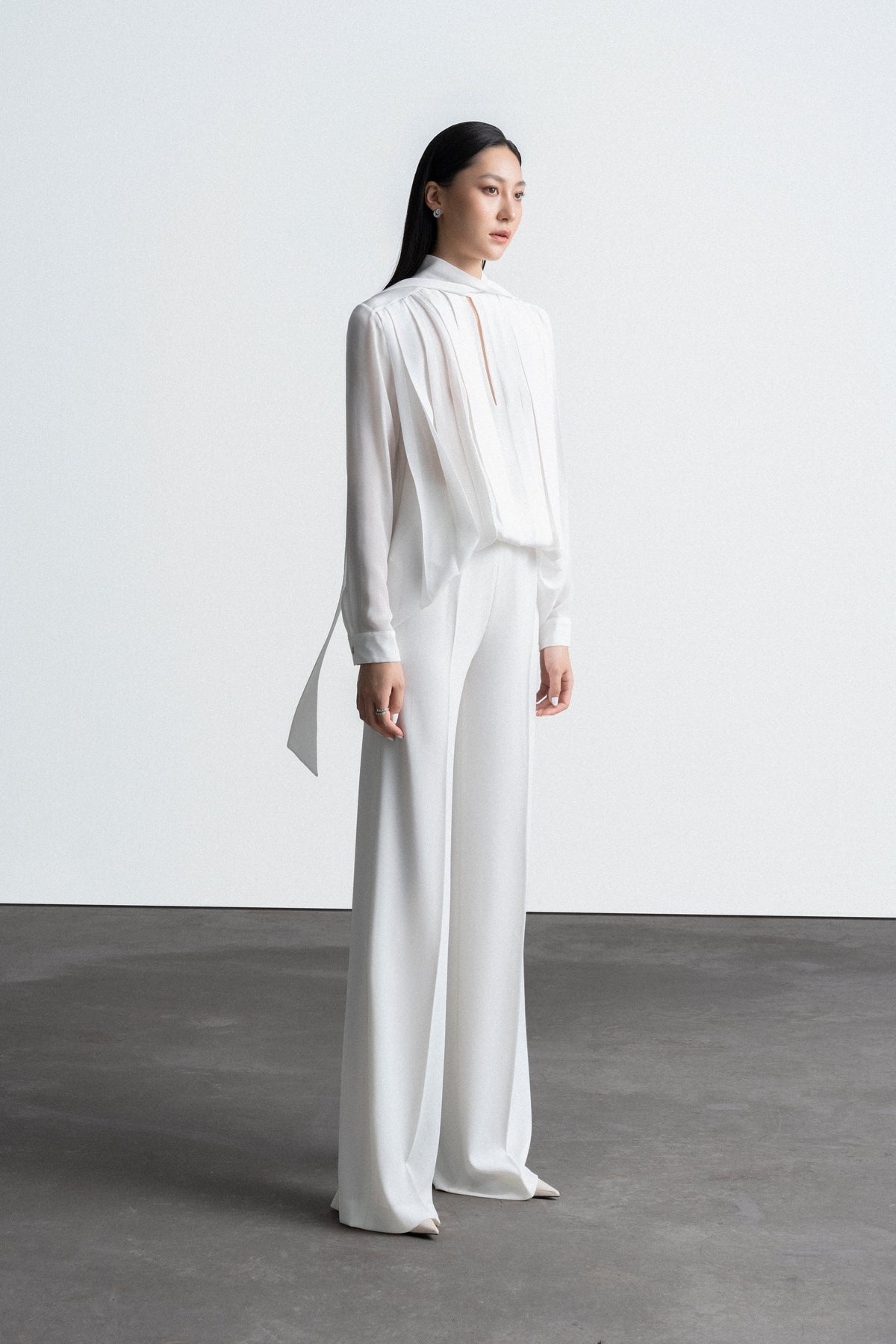 Crepe suit pants