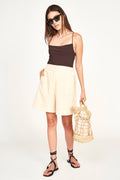 Shorts in Cream Canvas