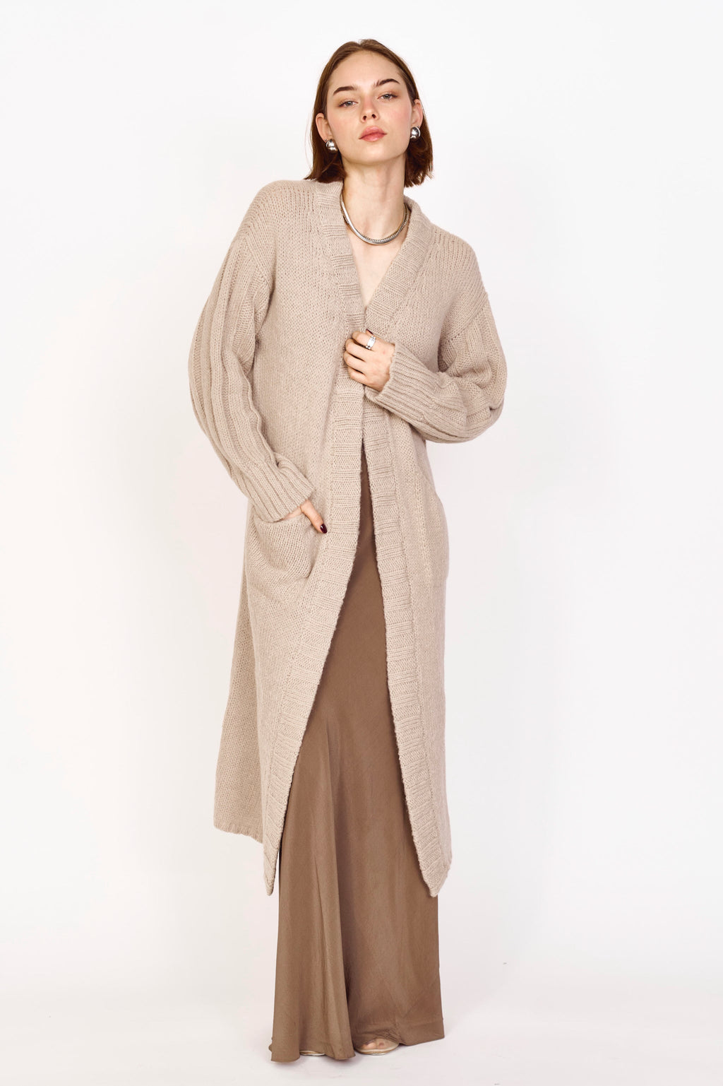 Blanket Cardigan in Camel