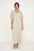 Knit Caftan in Powder