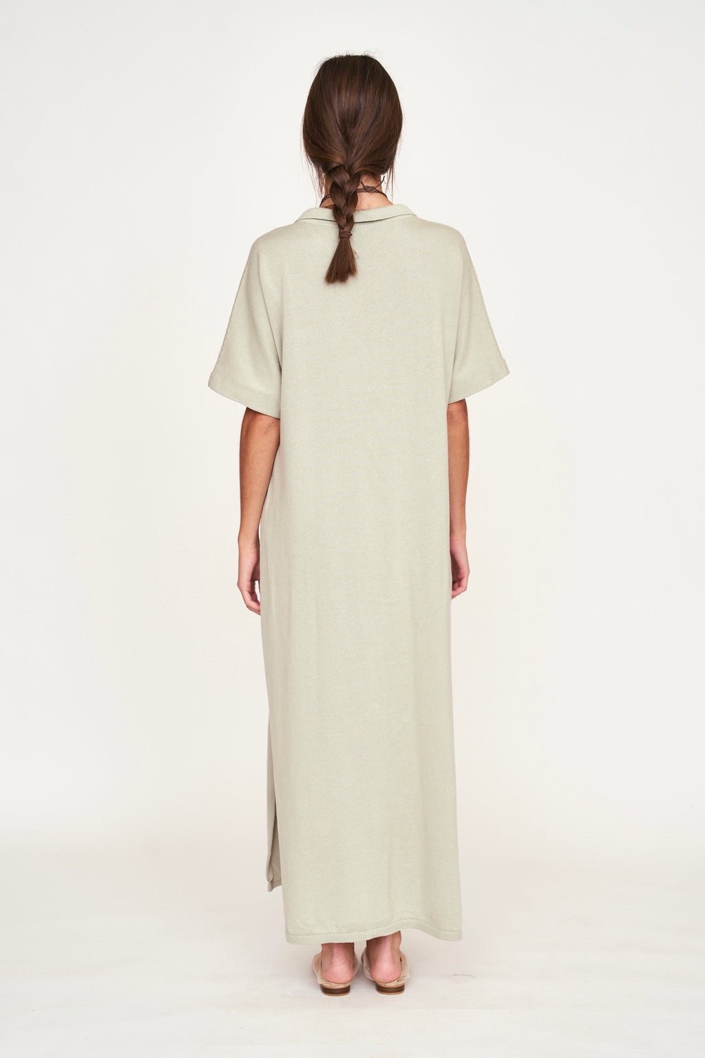 Knit Caftan in Powder