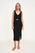 Cropped chunky knit tank