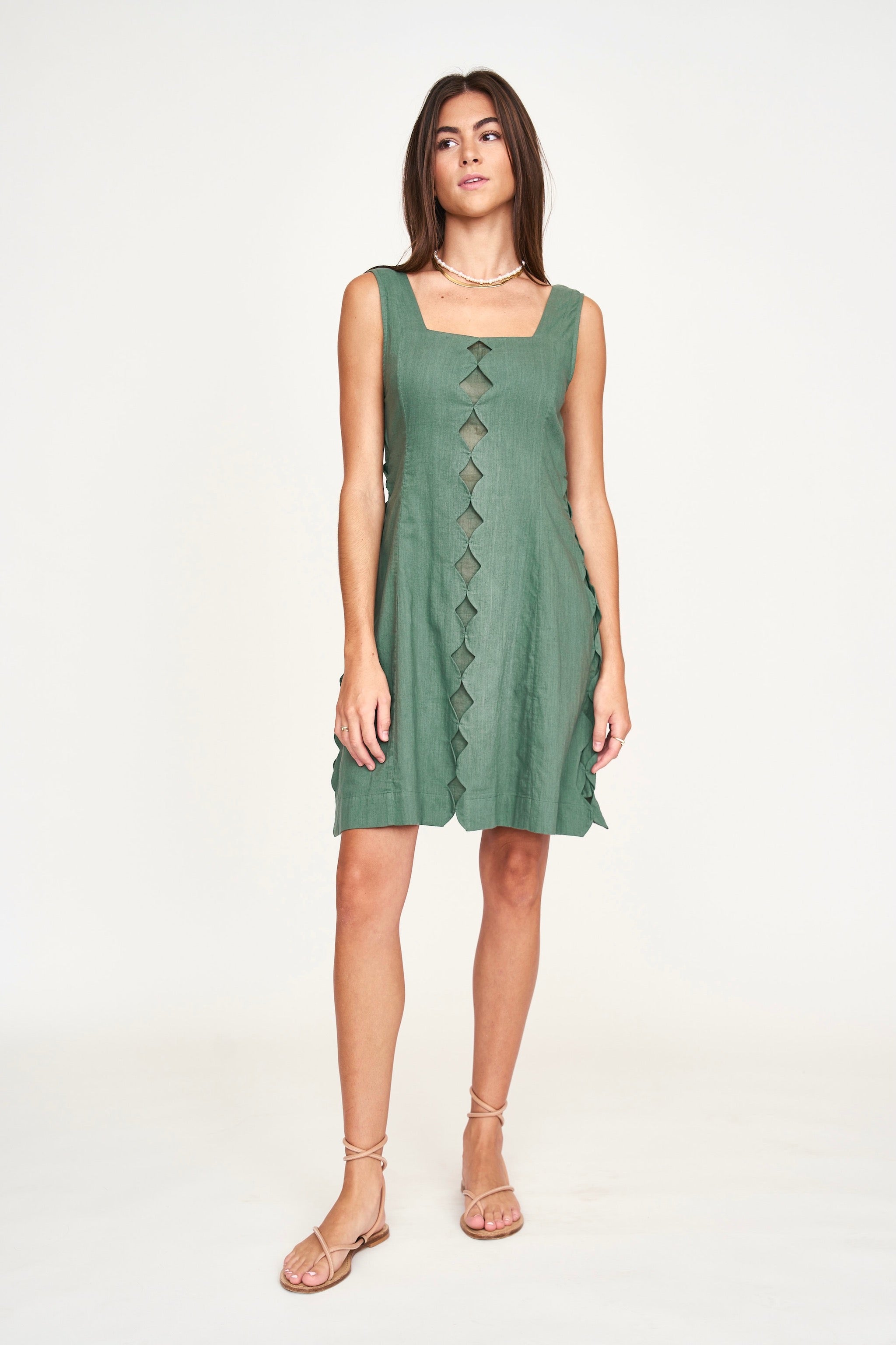 Short Dress in Laurel