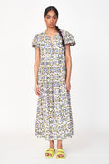 Dress in Ankle length gathered sleeves
