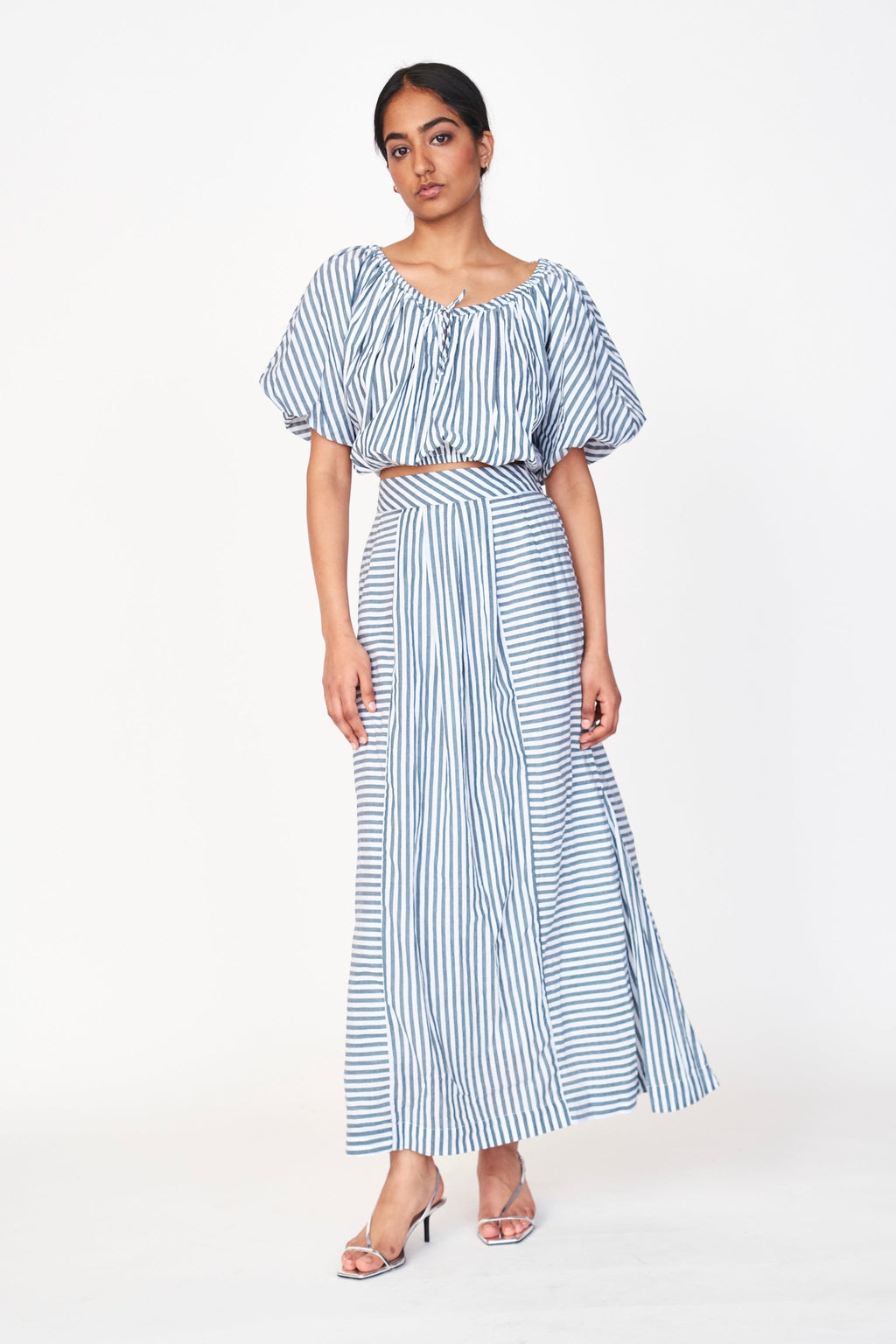 Bubble Top in Ocean Stripe