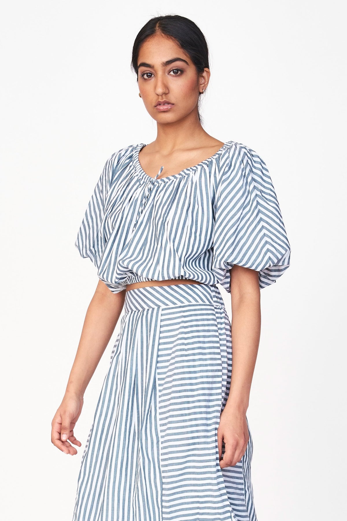 Bubble Top in Ocean Stripe