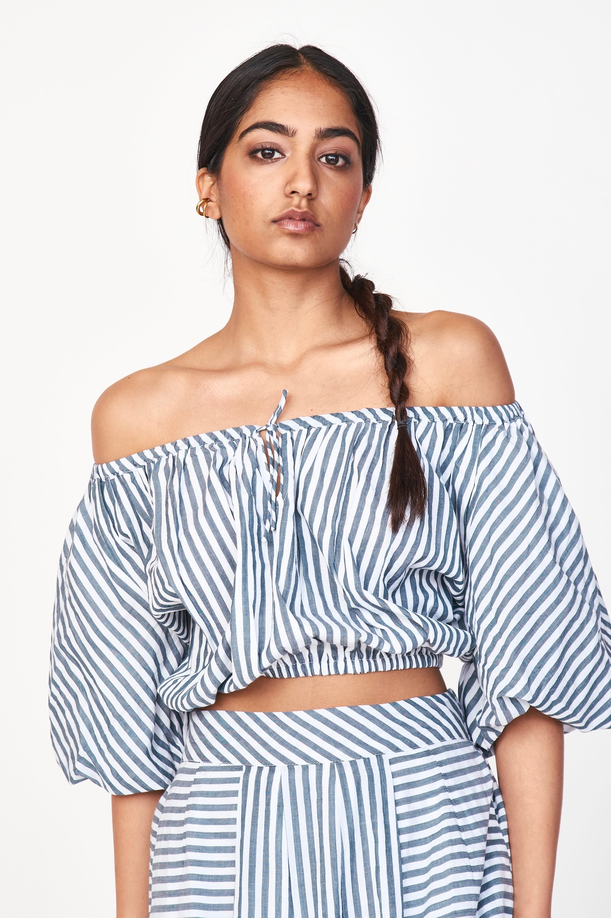 Bubble Top in Ocean Stripe