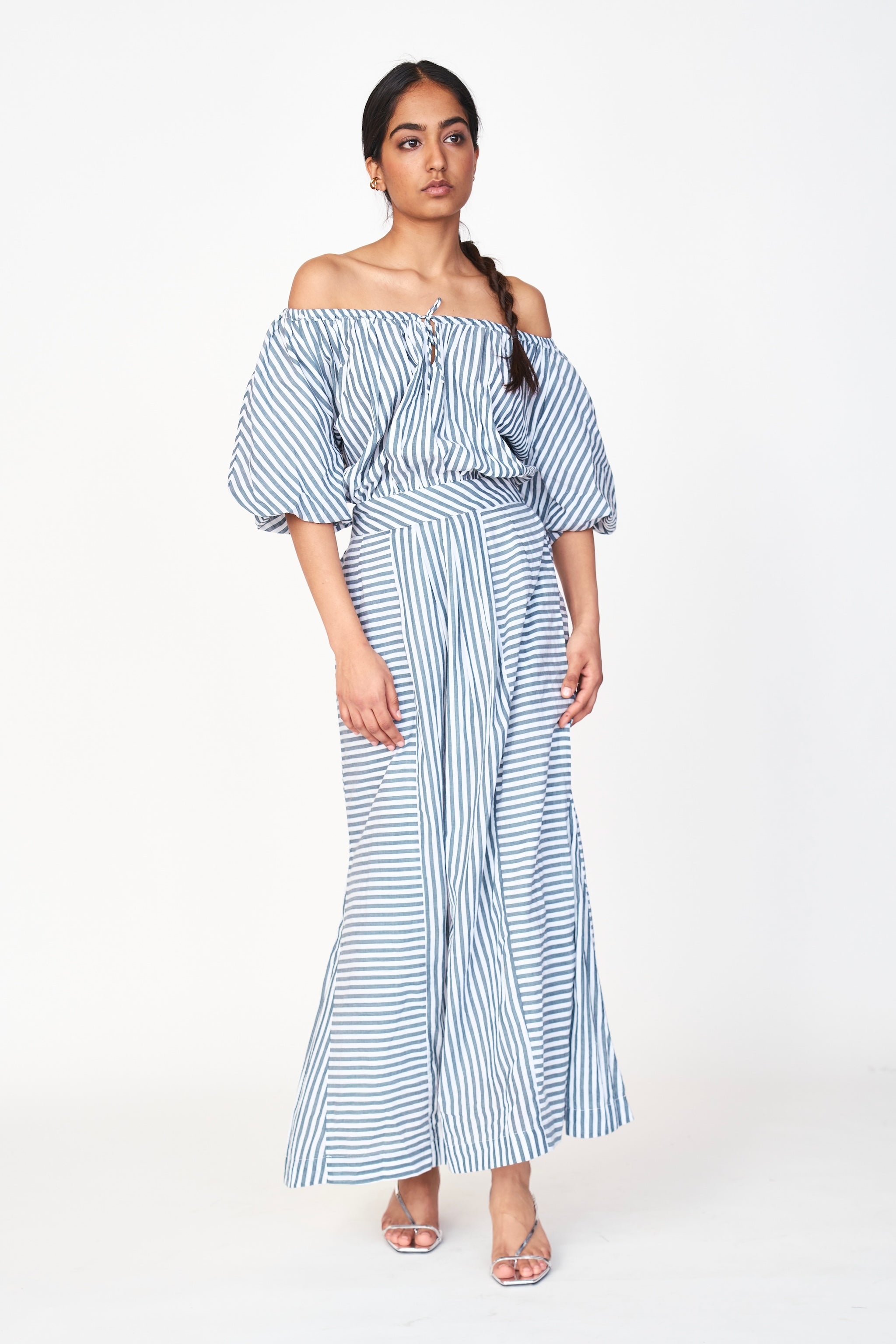 Bubble Top in Ocean Stripe