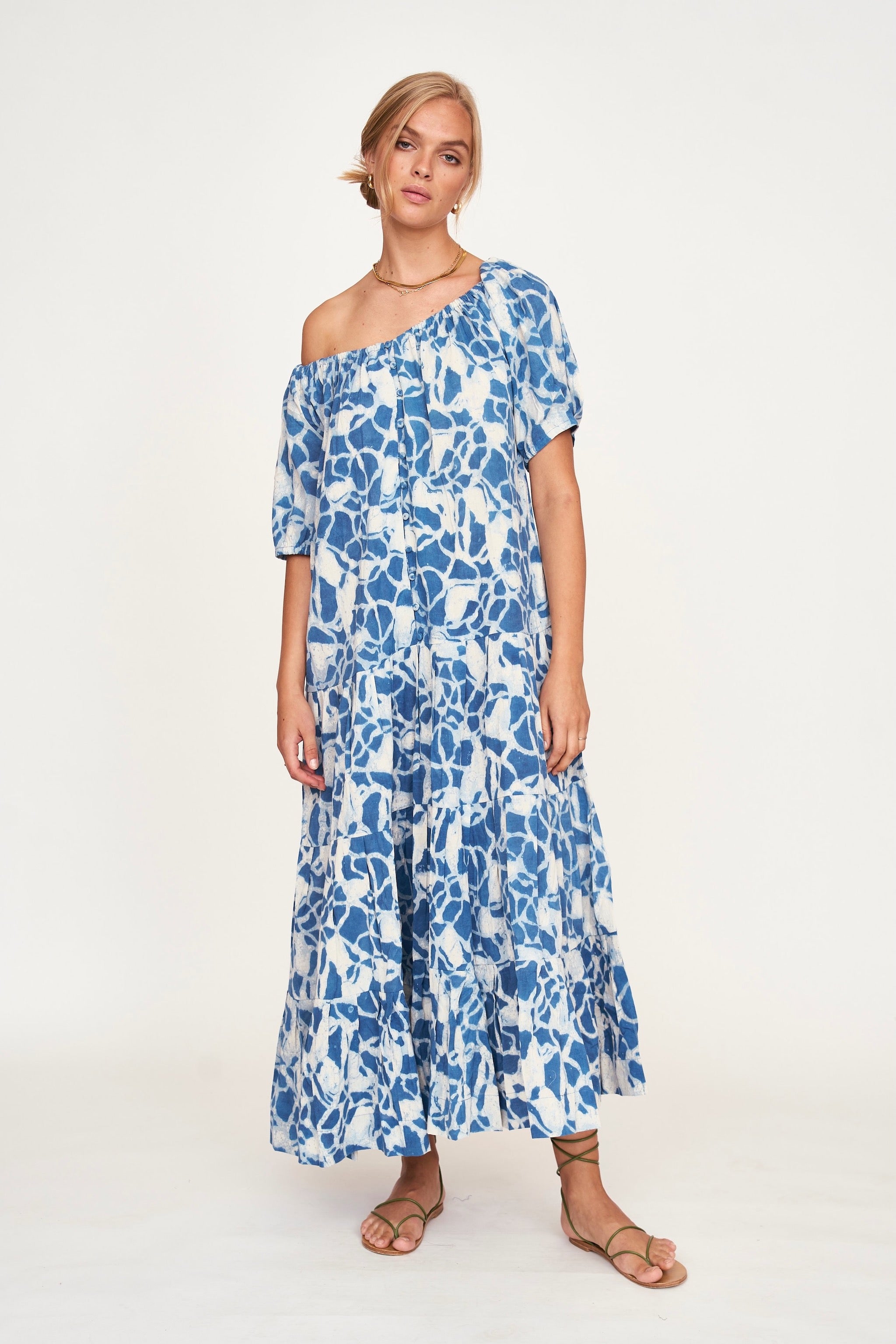 Dress in Indigo Crackle