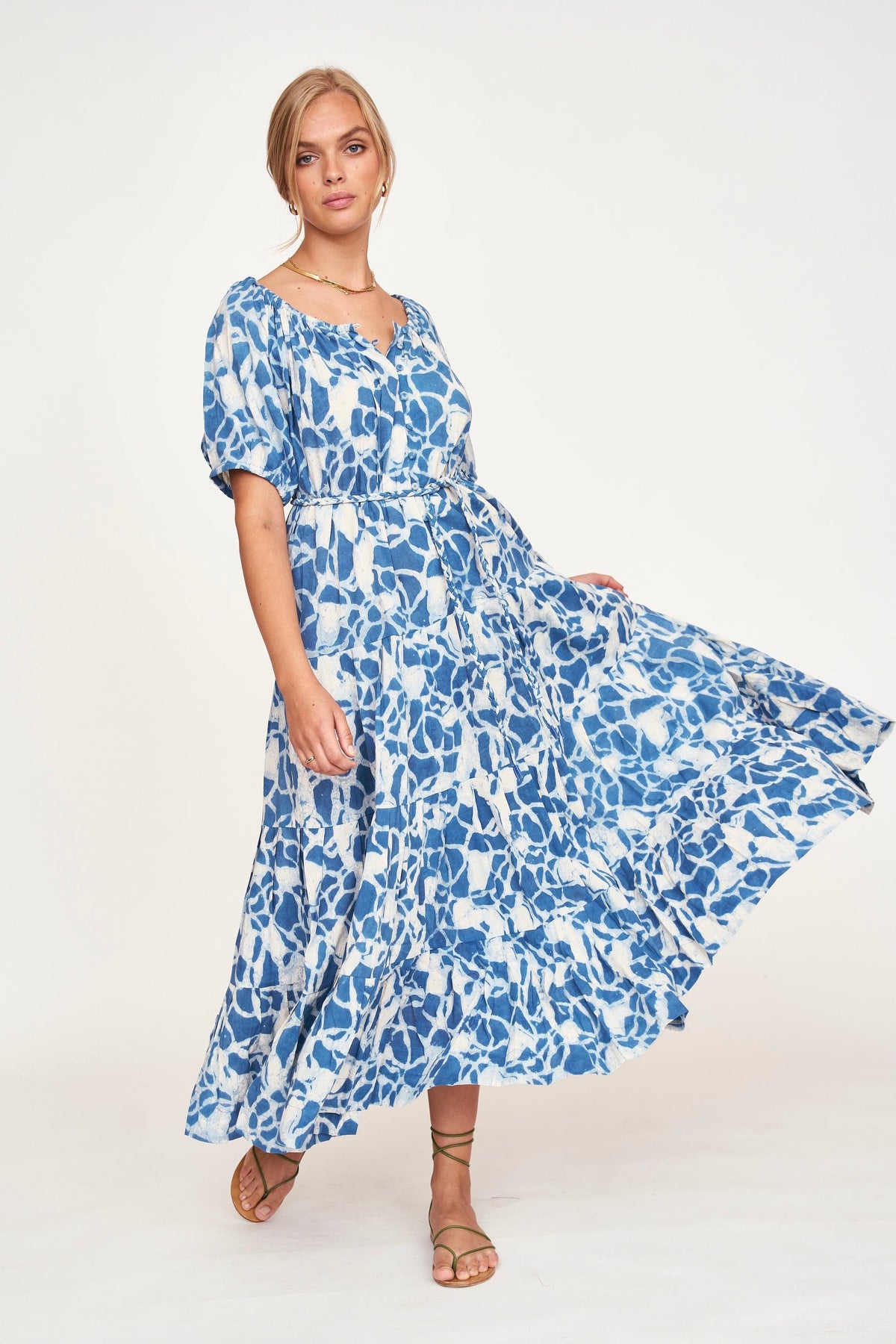 Dress in Indigo Crackle