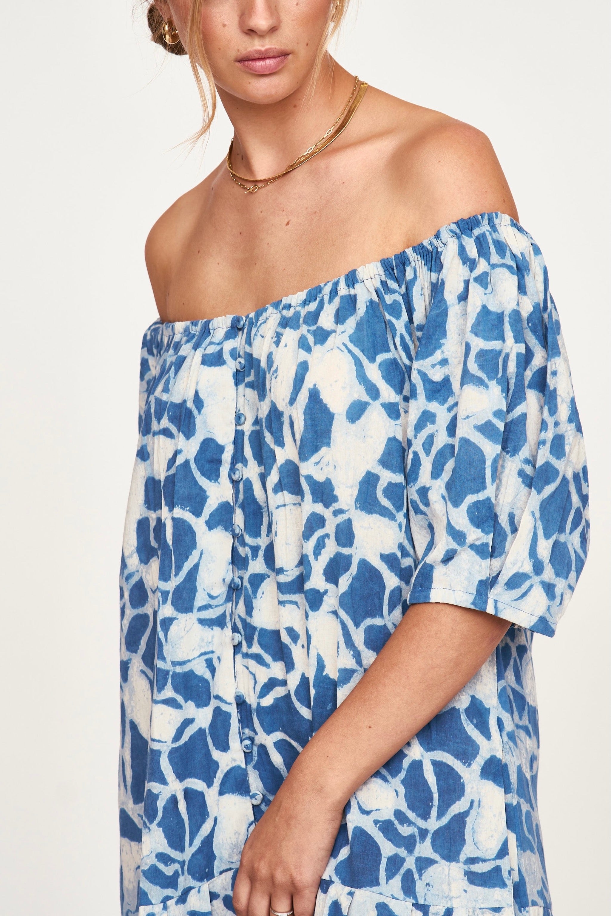 Dress in Indigo Crackle