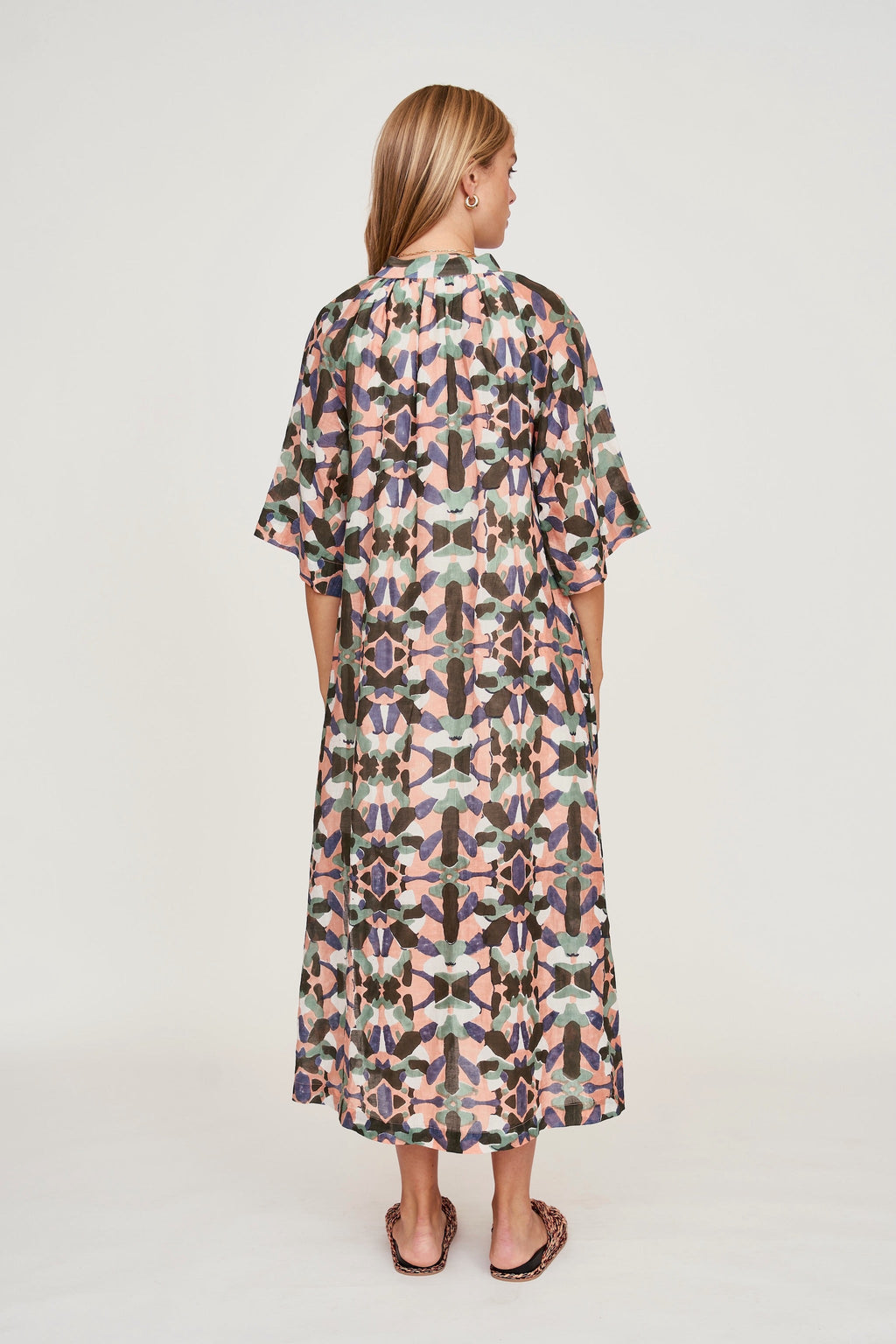 Caftan in Gathered detailing at neckline