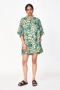 Short Dress in Moss Shell