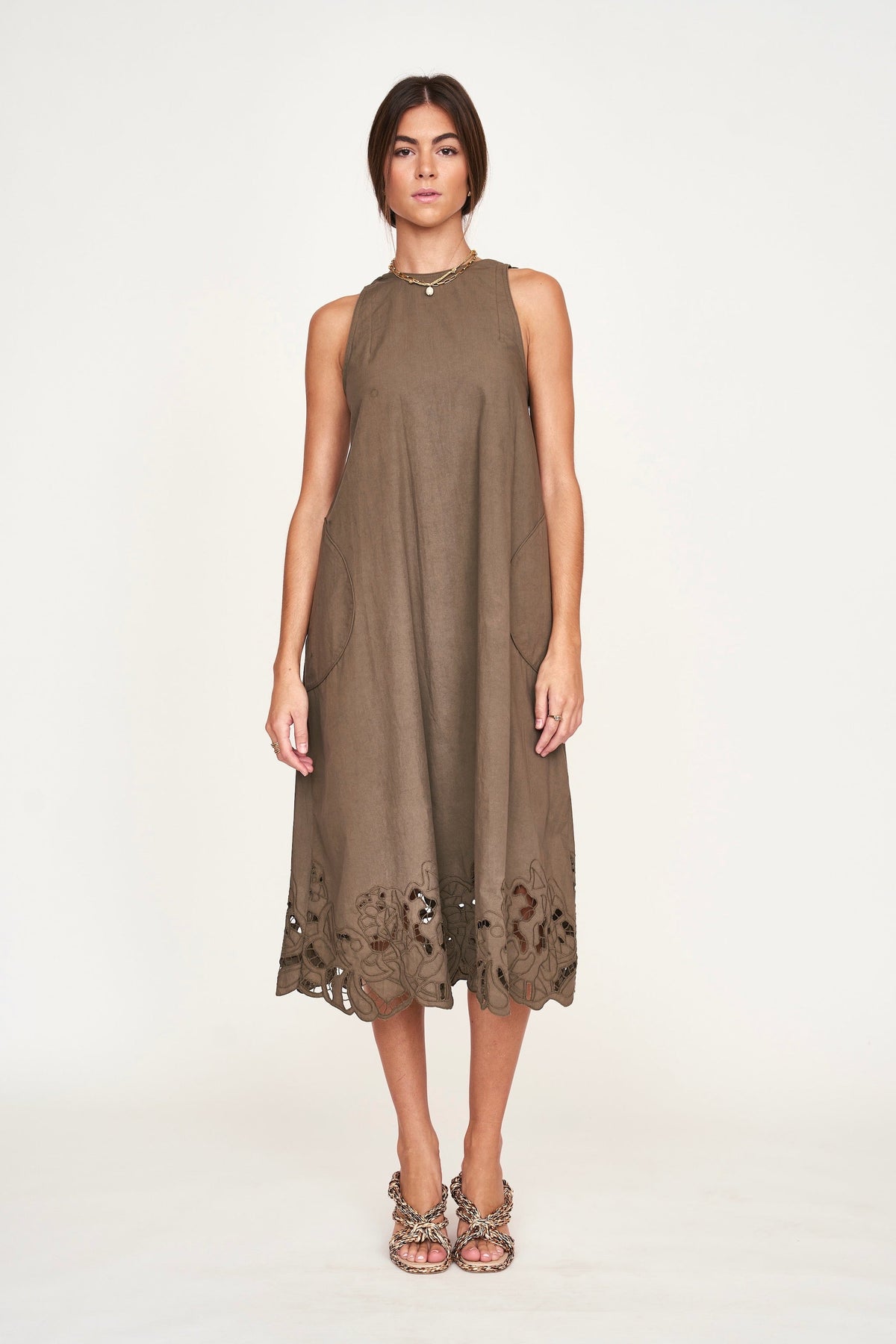 A line silhouette Cutwork Dress