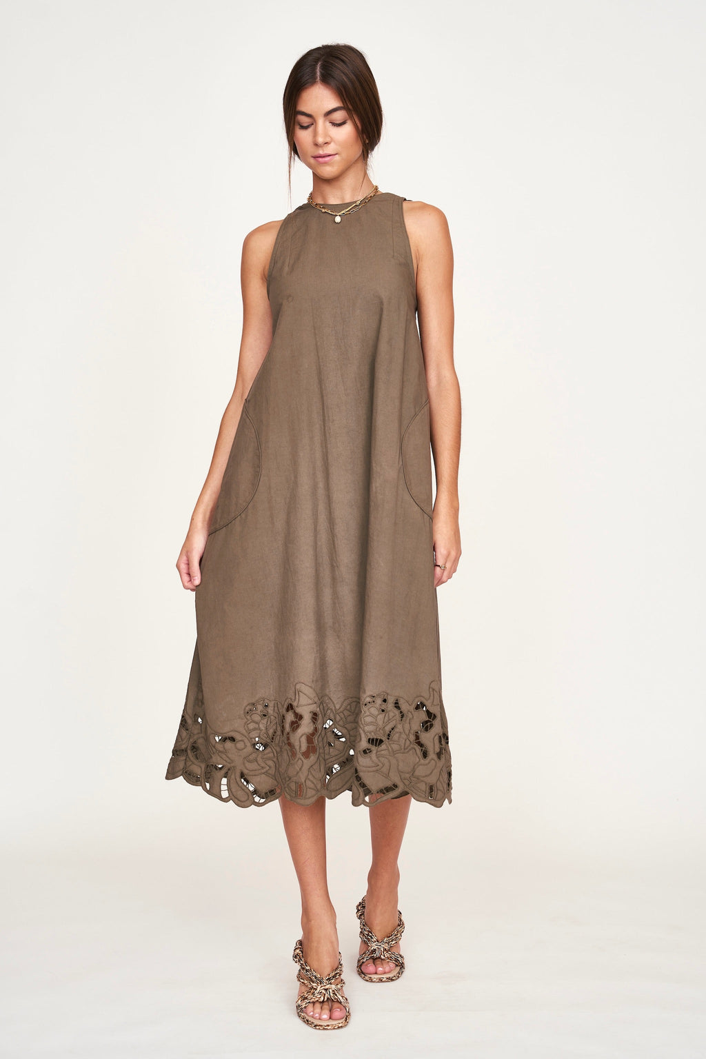 A line silhouette Cutwork Dress