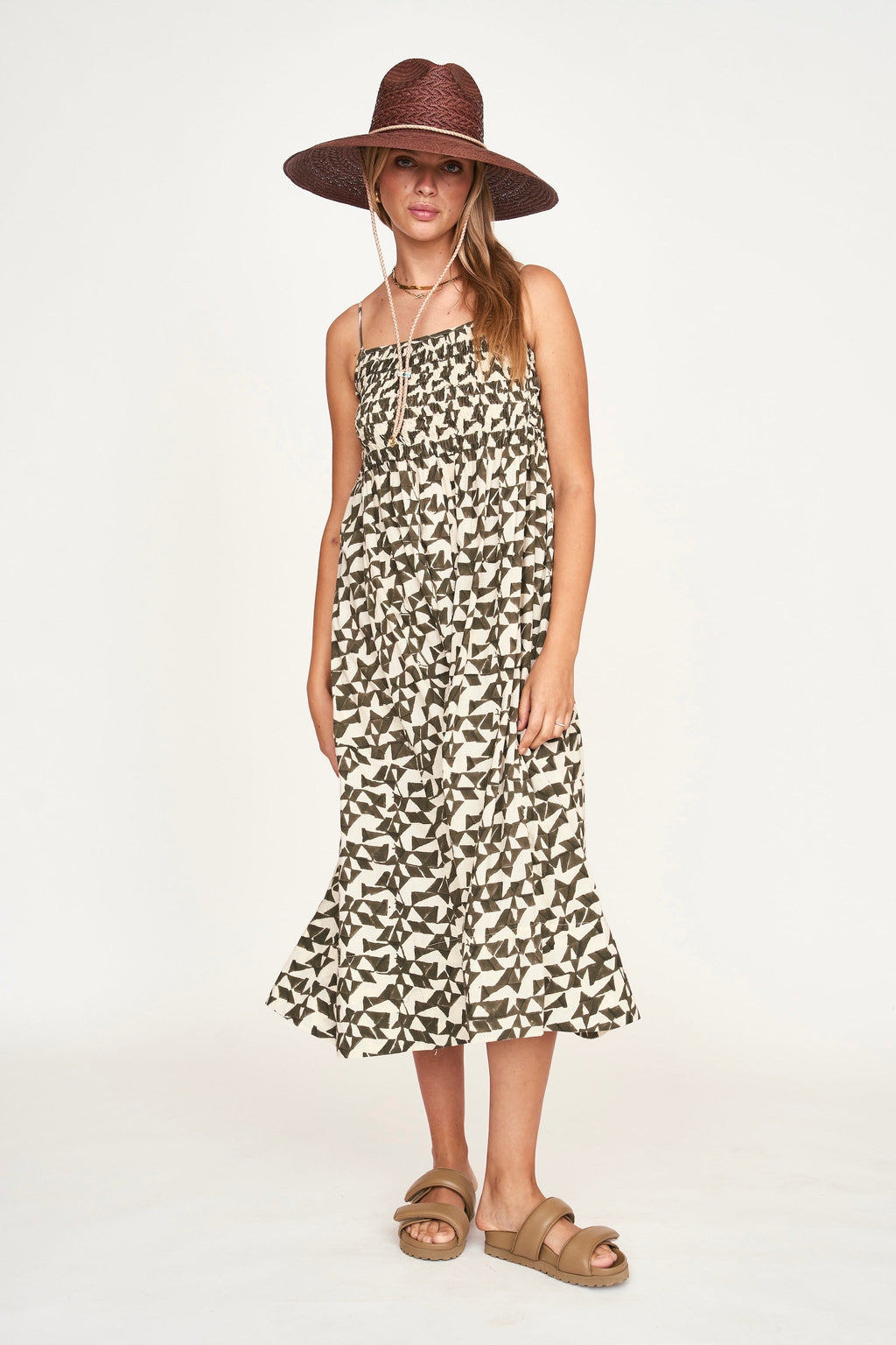 Cartridge pleat elastic bodice Dress