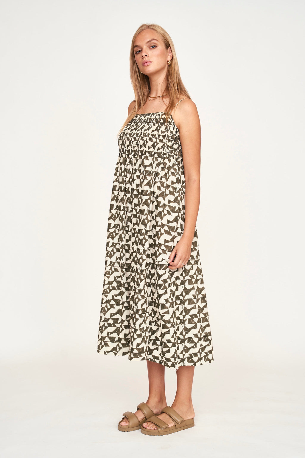 Cartridge pleat elastic bodice Dress