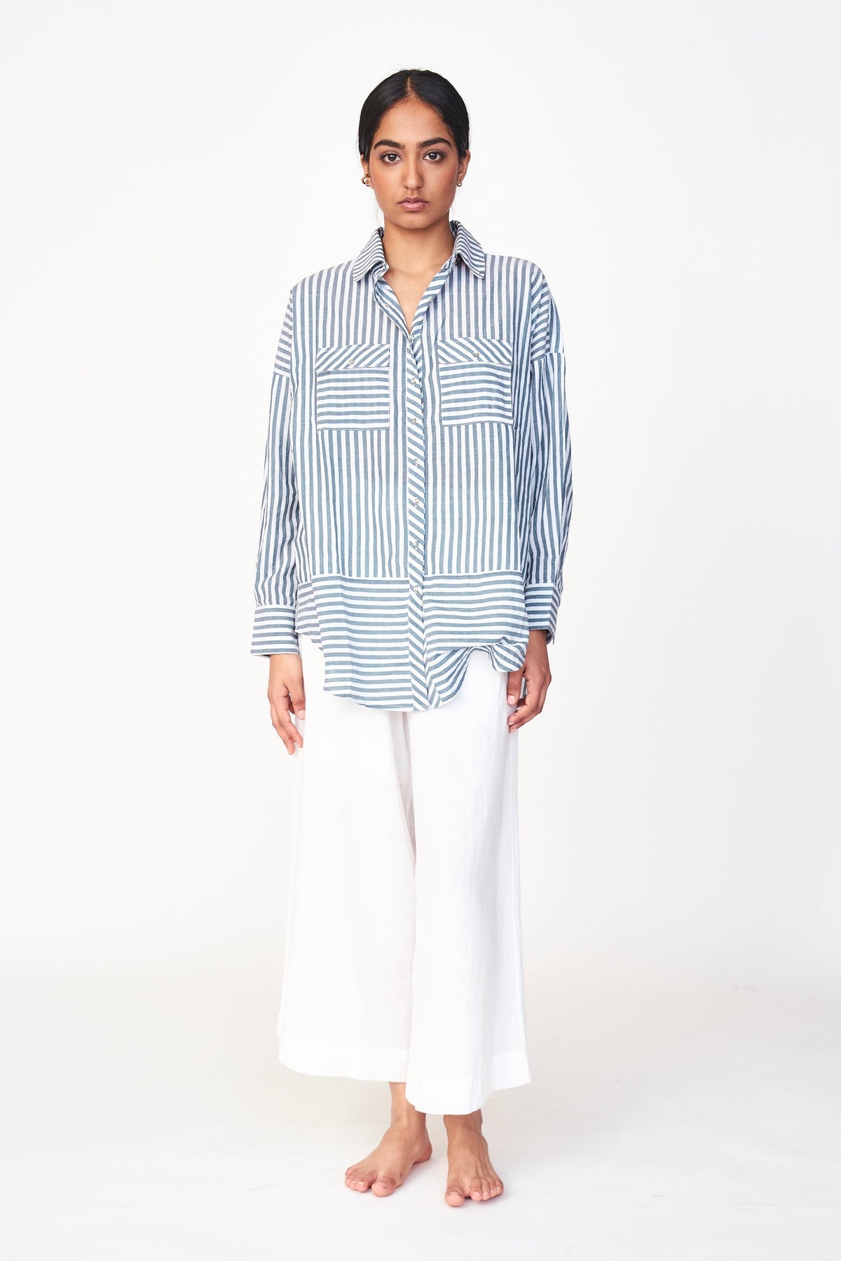 Blouse in Ocean Stripe