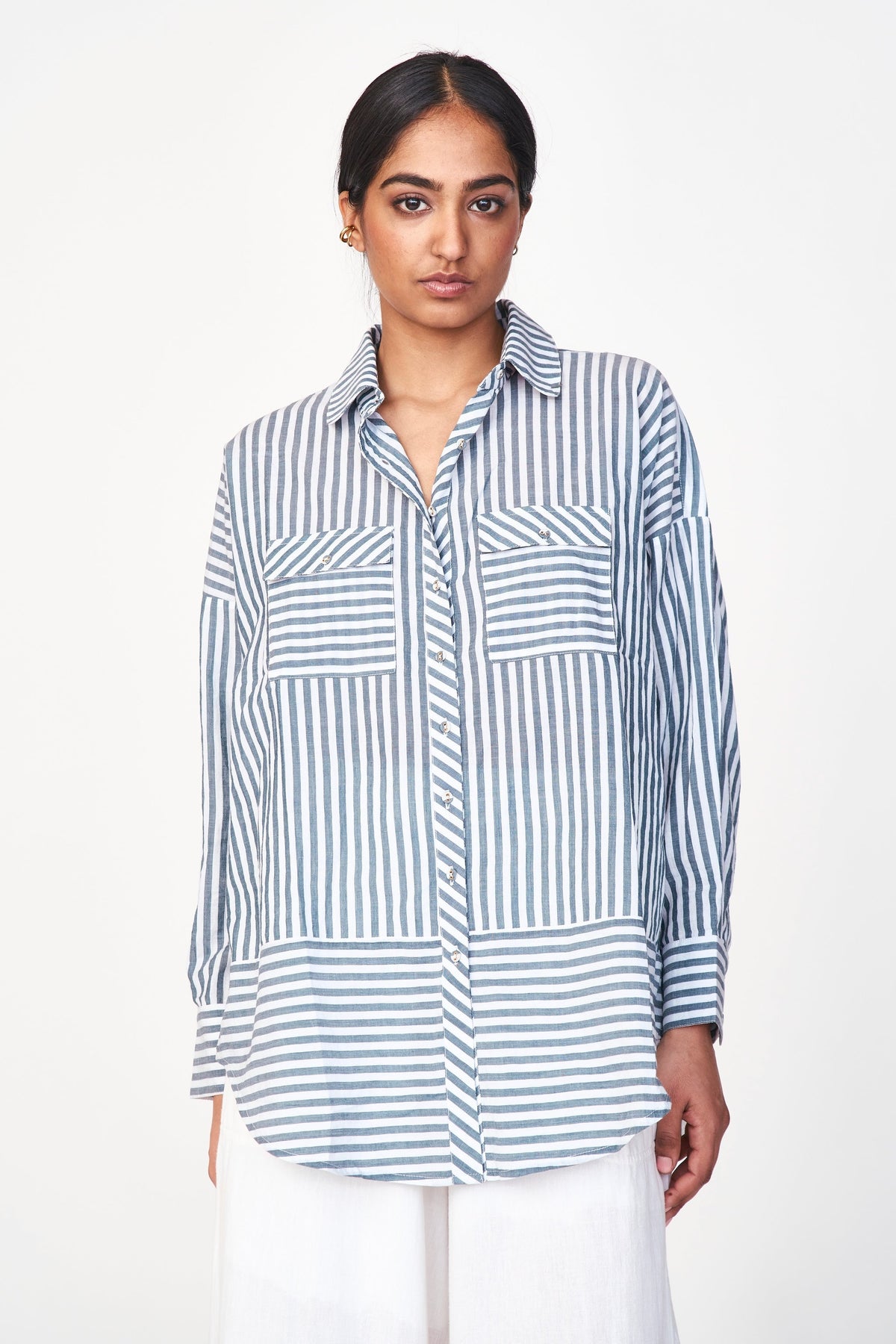 Blouse in Ocean Stripe