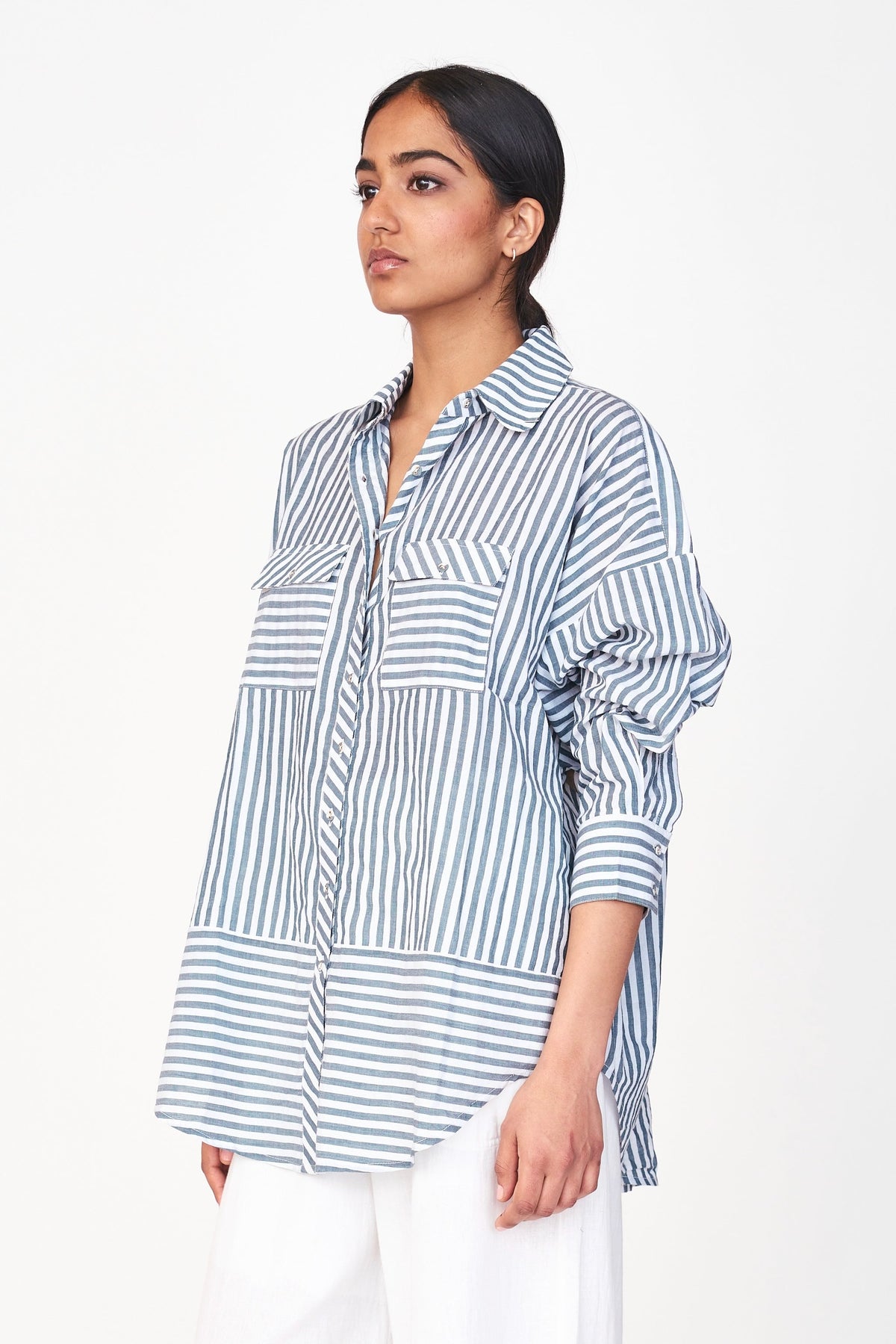 Blouse in Ocean Stripe