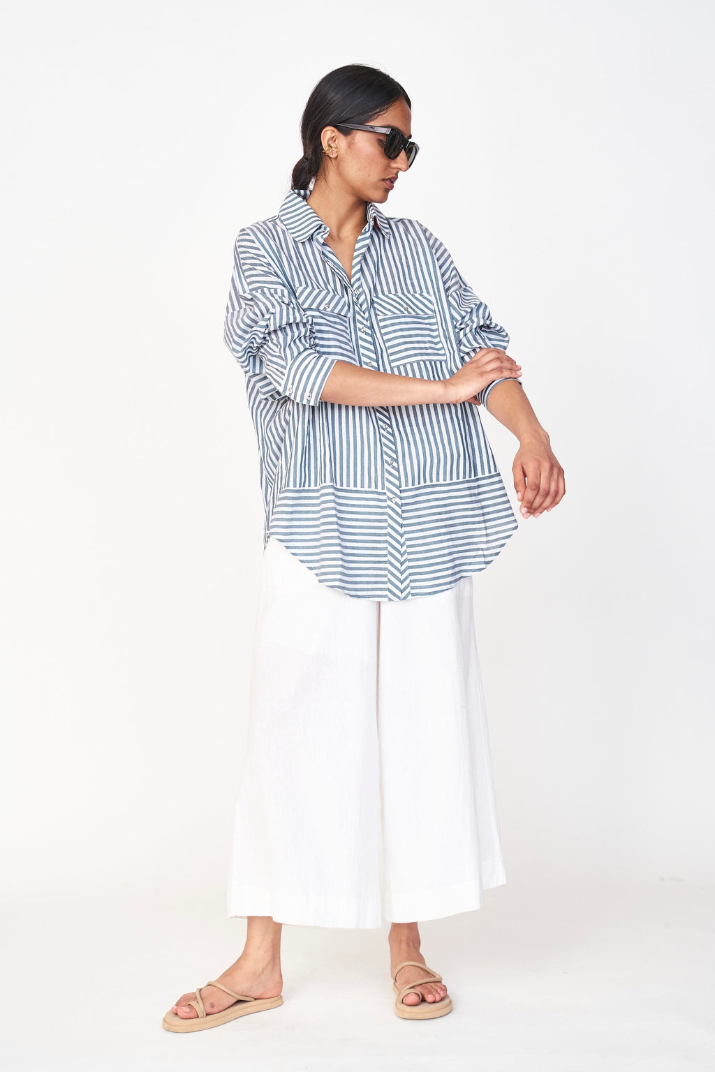 Blouse in Ocean Stripe